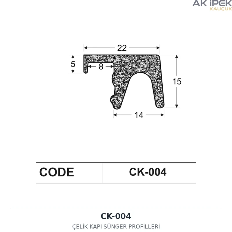 CK-004 | Çelik Kapı Sünger Profilleri