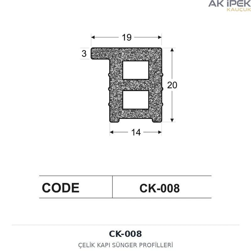 CK-008 | Çelik Kapı Sünger Profilleri