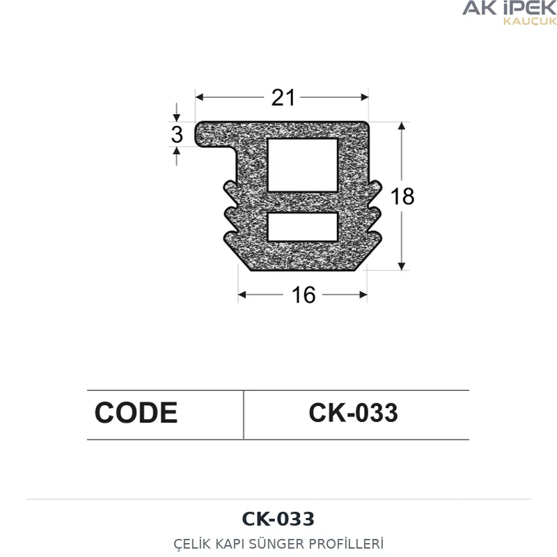 CK-033 | Çelik Kapı Sünger Profilleri
