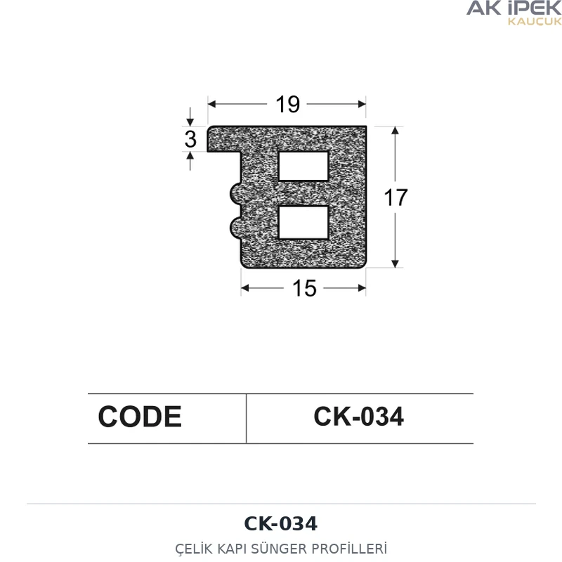 CK-034 | Çelik Kapı Sünger Profilleri