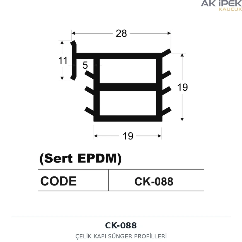 CK-088 | Çelik Kapı Sünger Profilleri