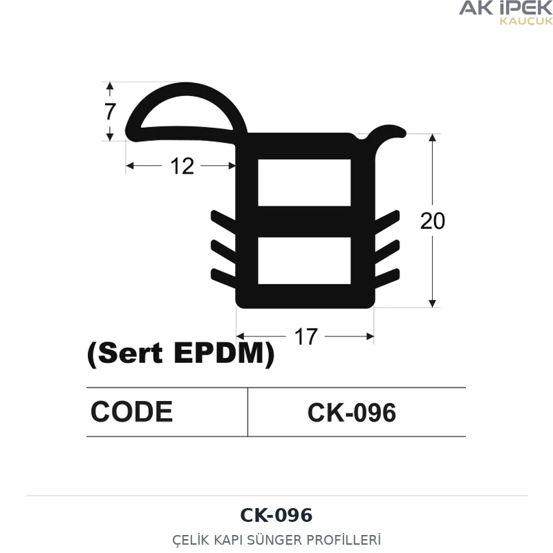 CK-096 | Çelik Kapı Sünger Profilleri